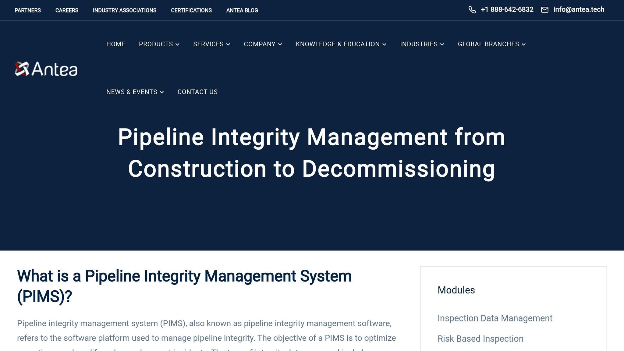 Antea Pipeline Integrity Management Software