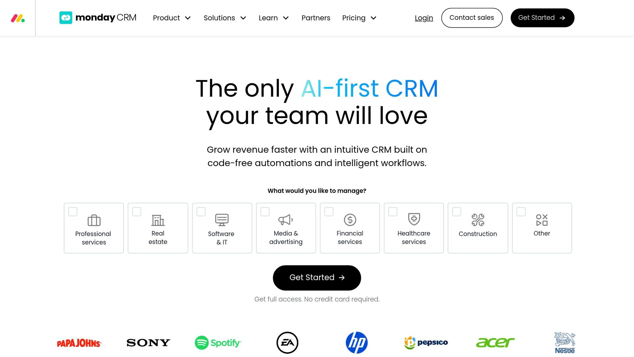 Monday Sales CRM